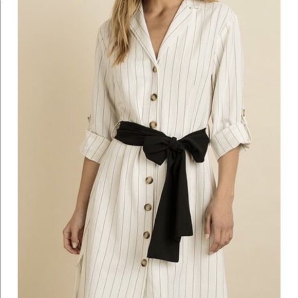 Level Up Pinstriped Shirt Dress - Picture 5 of 5